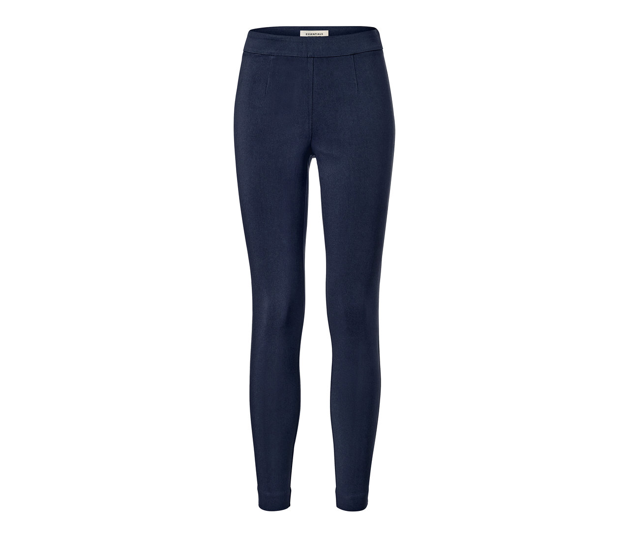 Dunkelblaue Stretchhose.