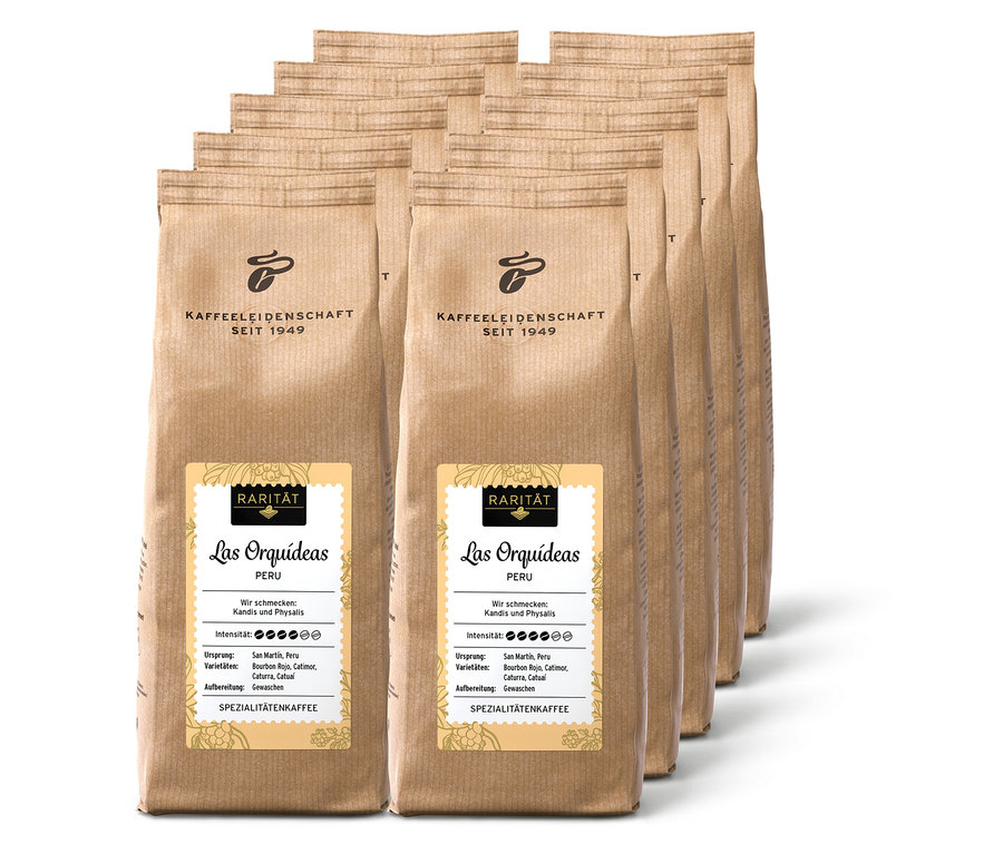 Rarität »Las Orquídeas Peru« - 10x 500 g Ganze Bohne