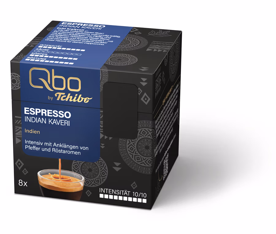 Qbo Espresso INDIAN KAVERI - 8 Kapseln
