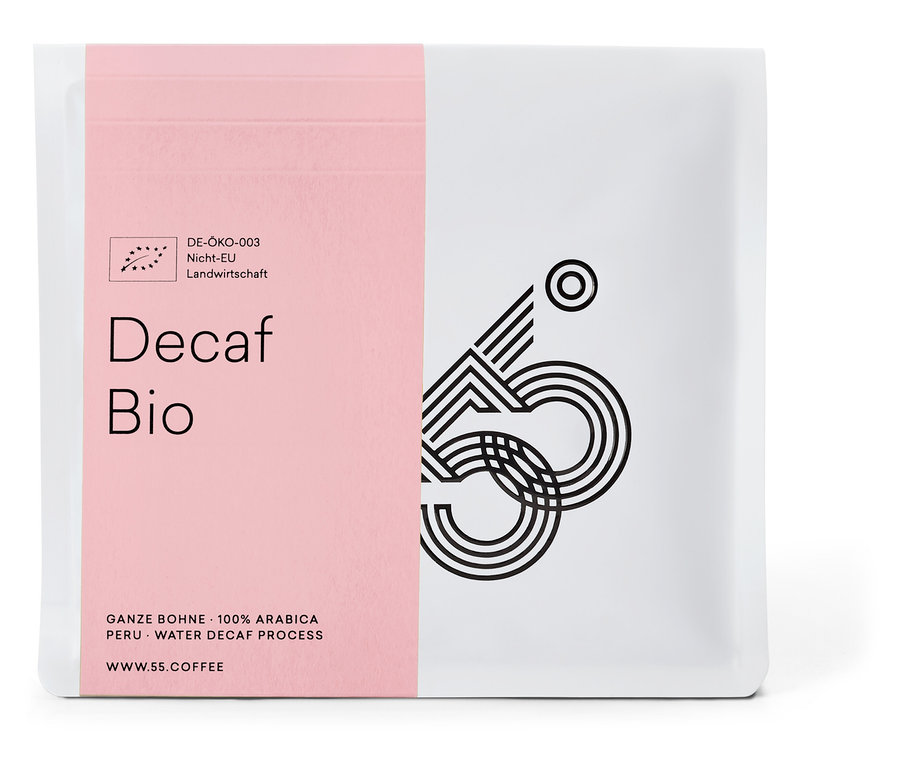 55 Degrees – Decaf Omni-Roast Bio, entkoffeiniert - 250 g Ganze Bohne