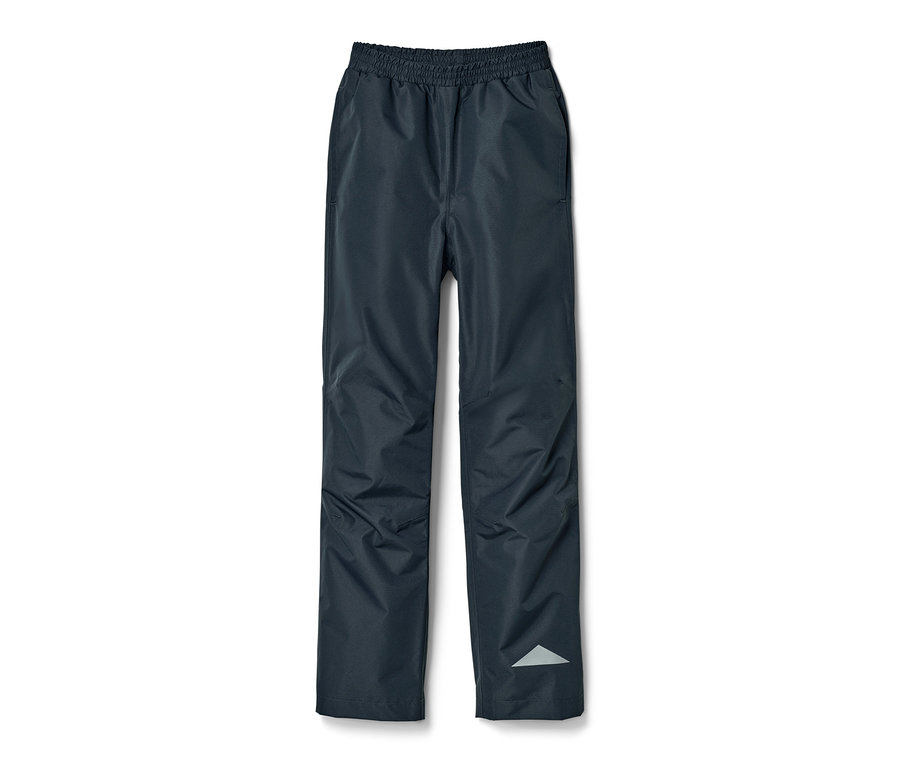 Dunkelblaue Kinder-Regenhose mit Gummizug.