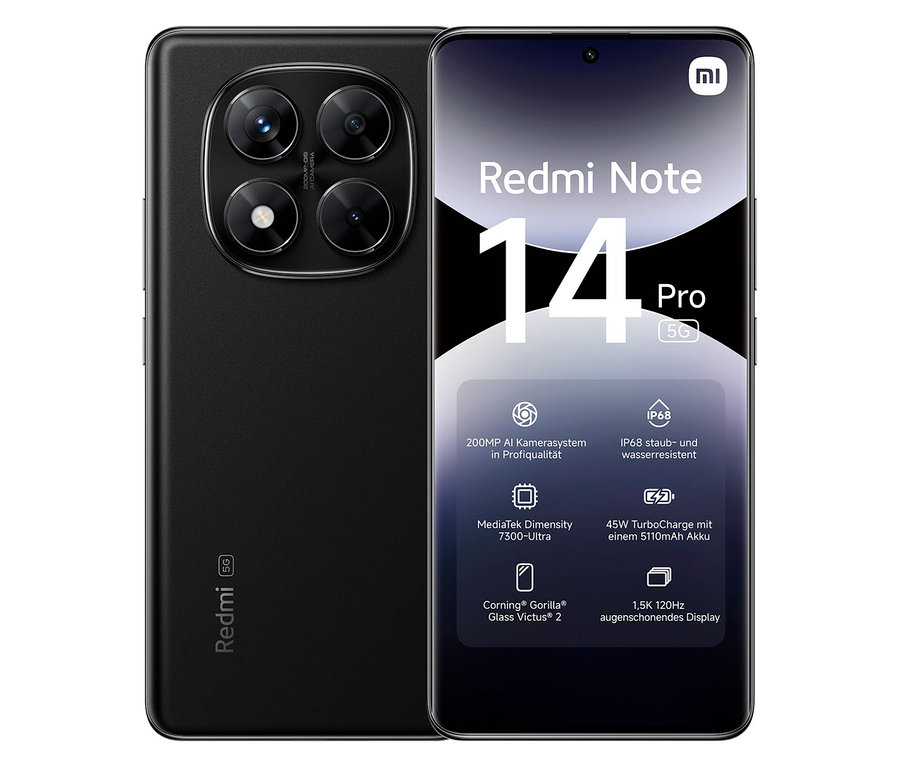 Xiaomi Redmi Note 14 Pro 5G 256 GB schwarz