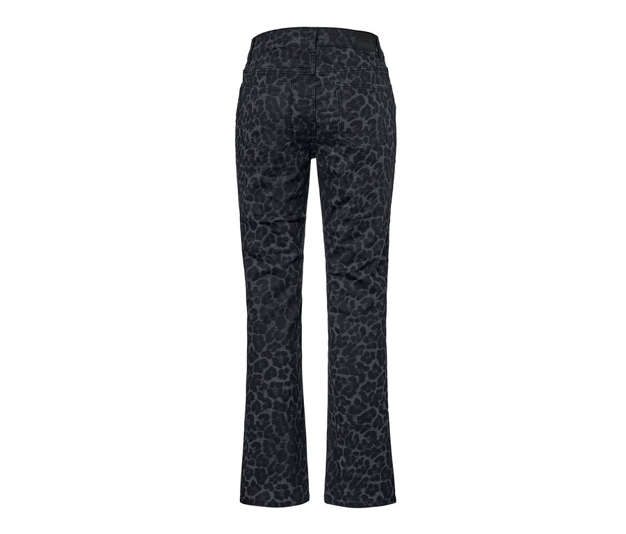 Rückansicht einer bedruckten Straight Jeans – Fit »Kira«.