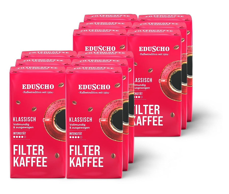 Eduscho Filterkaffee Klassisch - 12 x 500 g Gemahlen