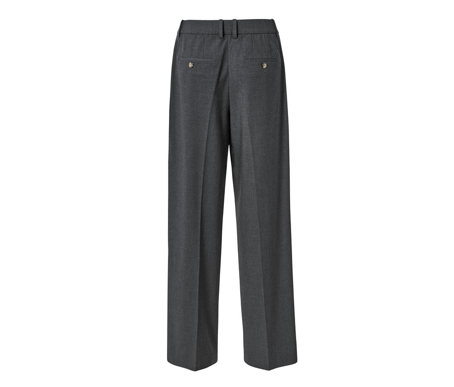 Graue Komfort-Webhose mit Knöpfen an den Gesäßtaschen.