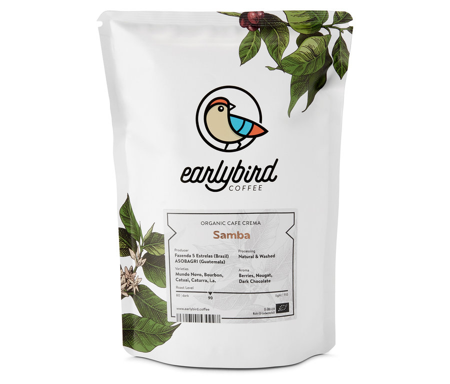 earlybird - Samba Caffè Crema Bio - 250 g Ganze Bohne