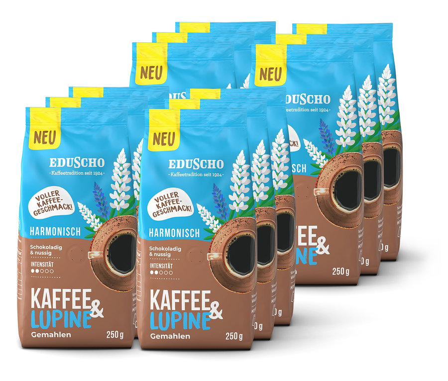 Eduscho Kaffee & Lupine - 12 x 250 g Gemahlen