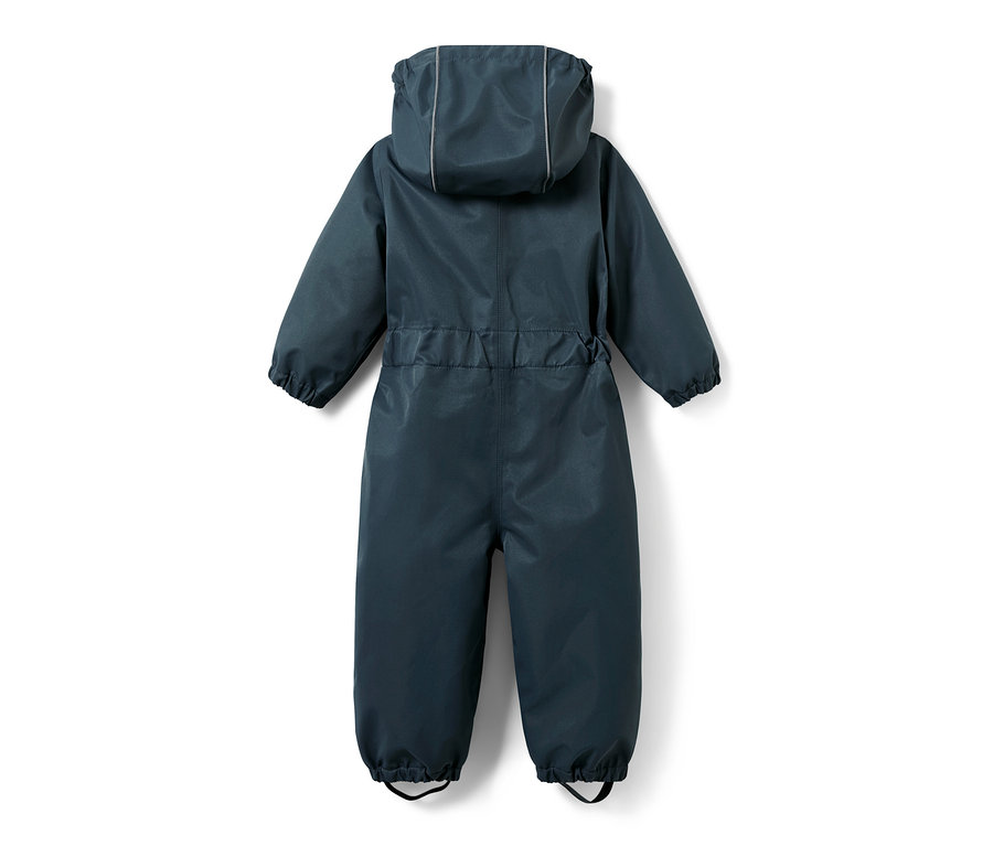 Dunkelblauer Kleinkinder-Regeneinteiler von hinten.