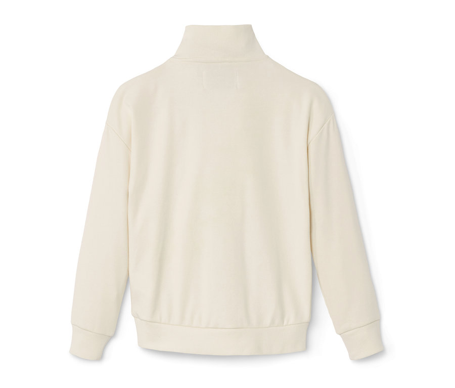 Detailansicht von hinten: Kinder-Troyer in Creme.
