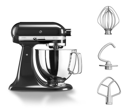 KitchenAid Küchenmaschine »Artisan 5KSM125« inkl. Fleischwolf und Spritzgebäckvorsatz, schwarz