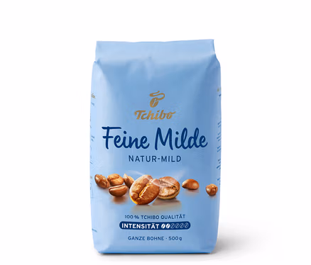 Eine Packung Feine Milde Kaffeebohnen.