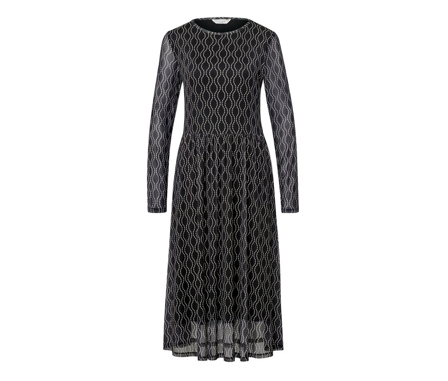 Ein bedrucktes Mesh-Kleid.