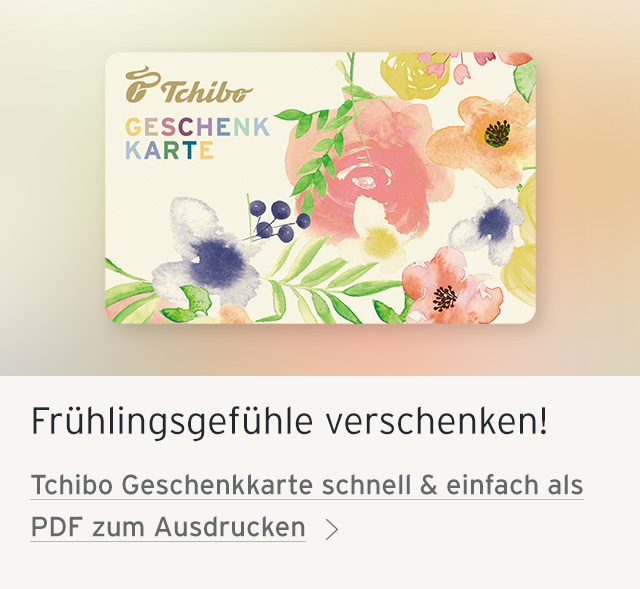 Die Tchibo Geschenkkarte jetzt einfach online als PDF bestellen