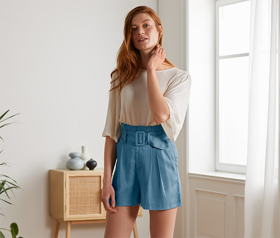 Paperbag-Shorts mit Gürtel online bestellen bei Tchibo 612204