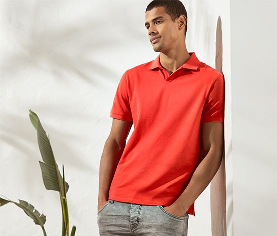 Piqué-Poloshirt, orange online bestellen bei Tchibo 609202