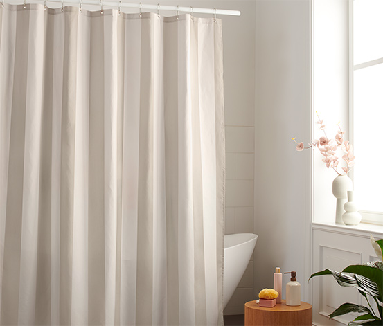 Hochwertiger Textil-Duschvorhang, beige-weiß online bestellen bei Tchibo  642297