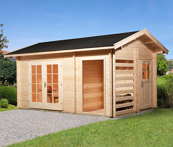WEKA Gartenhaus mit (Holz-)Lagerplatz und Zusatzraum online bestellen bei  Tchibo 661171