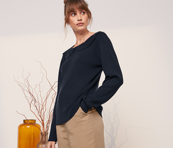 Feinstrick-Pullover mit Kragen online bestellen bei Tchibo 640950