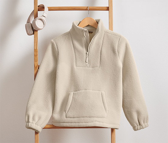 Kuschelfleece-Sweatshirt, weiß online bestellen bei Tchibo 640711