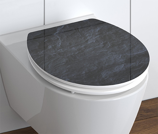Schütte MDF High-Gloss WC-Sitz mit Absenkautomatik »Black Stone« online  bestellen bei Tchibo 678842