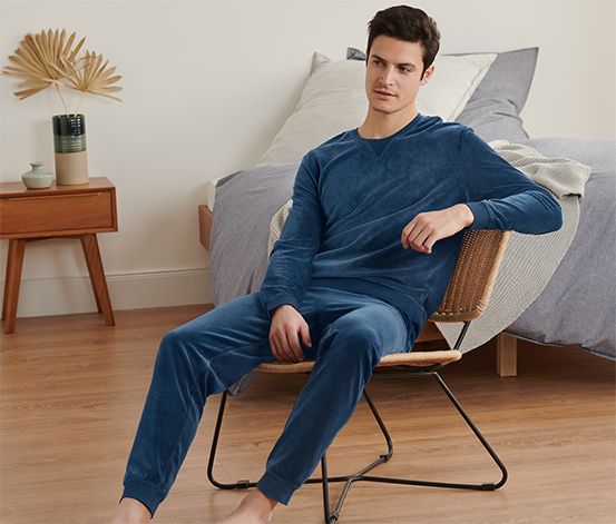 Nicki-Pyjama, dunkelblau online bestellen bei Tchibo 651945