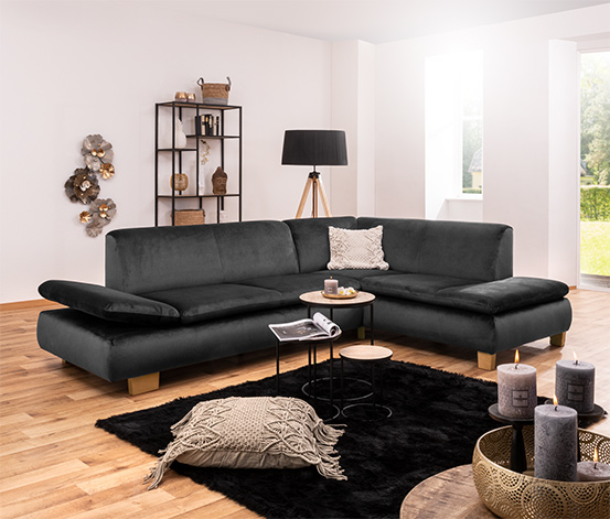 Sofa 2,5-Sitzer mit Ecksofa »Tampere«, graphit, rechts online bestellen bei  Tchibo 655302