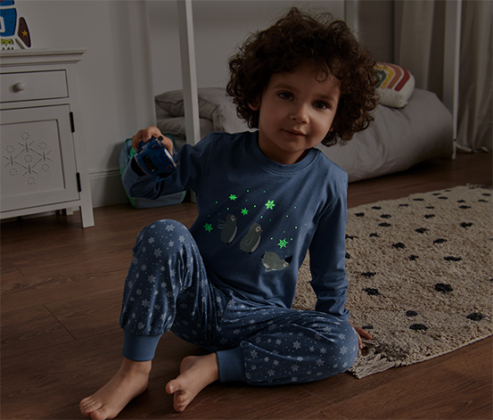 Kinder-Glow-in-the-dark-Pyjama mit Pinguinprint online bestellen bei Tchibo  652726