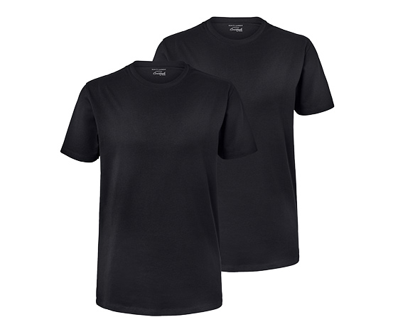 2 T-Shirts mit Rundhalsausschnitt, schwarz online bestellen bei Tchibo  640325