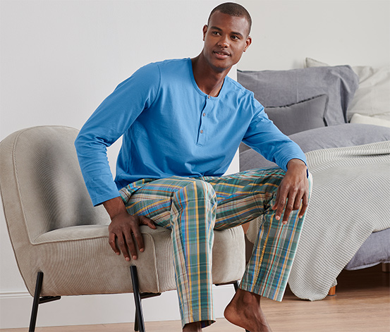 Pyjama mit gewebter Hose online bestellen bei Tchibo 640341