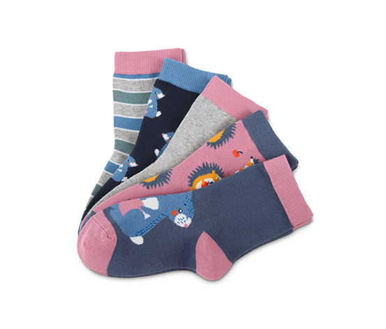 5 Paar Socken, mit Hasen- und Igel-Motiven online bestellen bei Tchibo  614237
