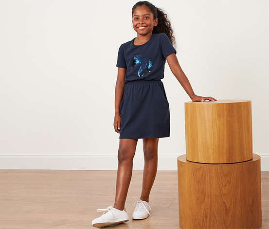 Kinder-Jerseykleid mit Wendepailletten online bestellen bei Tchibo 661304