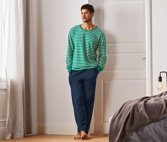 Jersey-Pyjama, gestreift online bestellen bei Tchibo 618041