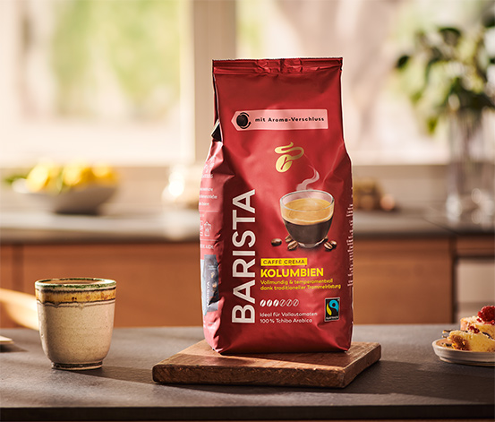 BARISTA Caffè Crema Kolumbien – 1 kg Ganze Bohne online bestellen bei Tchibo  518625