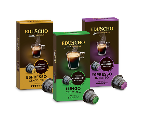 EDUSCHO Probierset – Lungo Cremoso, Espresso Classico, Espresso Intenso –  3x 10 Kapseln online bestellen bei Tchibo 501996
