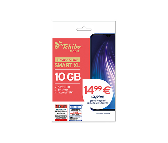 Smart XL mit 10 GB für 14,99 € pro 4 Wochen online bestellen bei Tchibo  521379