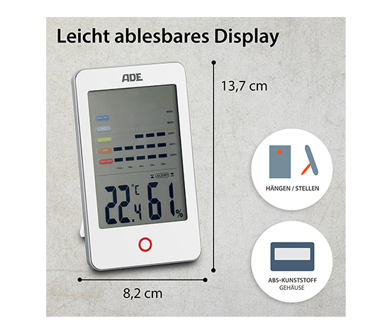 Digitales Hygrometer mit Schimmelalarm, weiß online bestellen bei Tchibo  680536