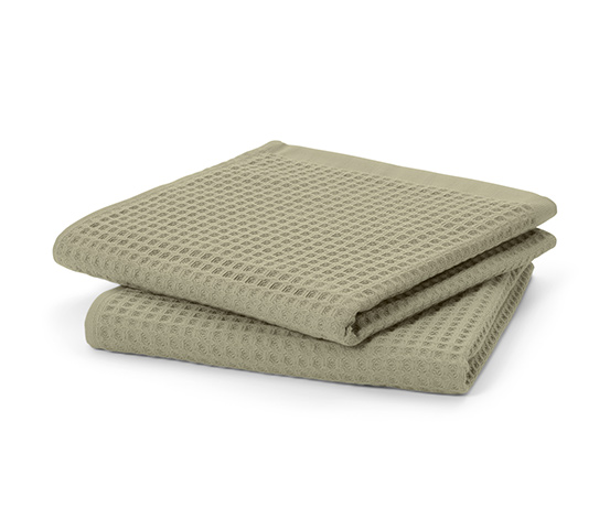 2 Premium-Waffelpiqué-Handtücher, sandgrün online bestellen bei Tchibo  654558