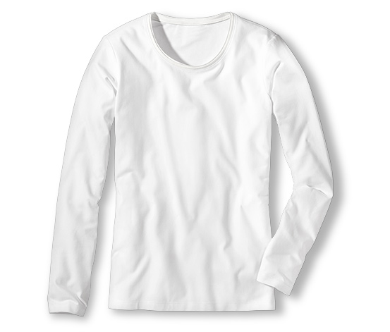 Langarmshirt mit Bio-Baumwolle, weiß bei Tchibo 333354 online bestellen
