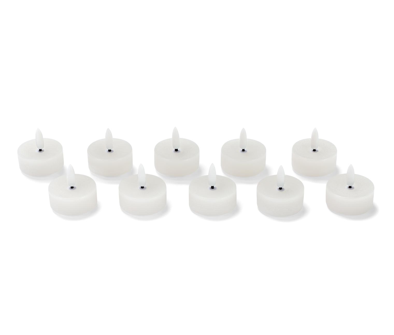 10 LED-Echtwachs-Teelichter, weiß online bestellen bei Tchibo 665739