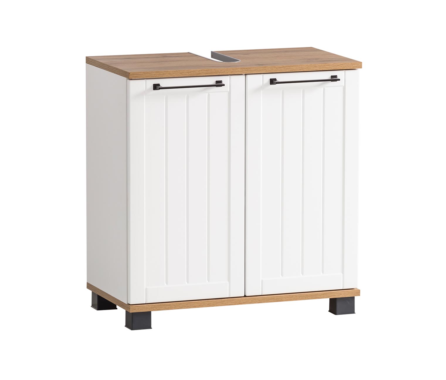 Waschbeckenunterschrank »Jelda«, matt weiß und Eiche-Dekor online bestellen  bei Tchibo 669906