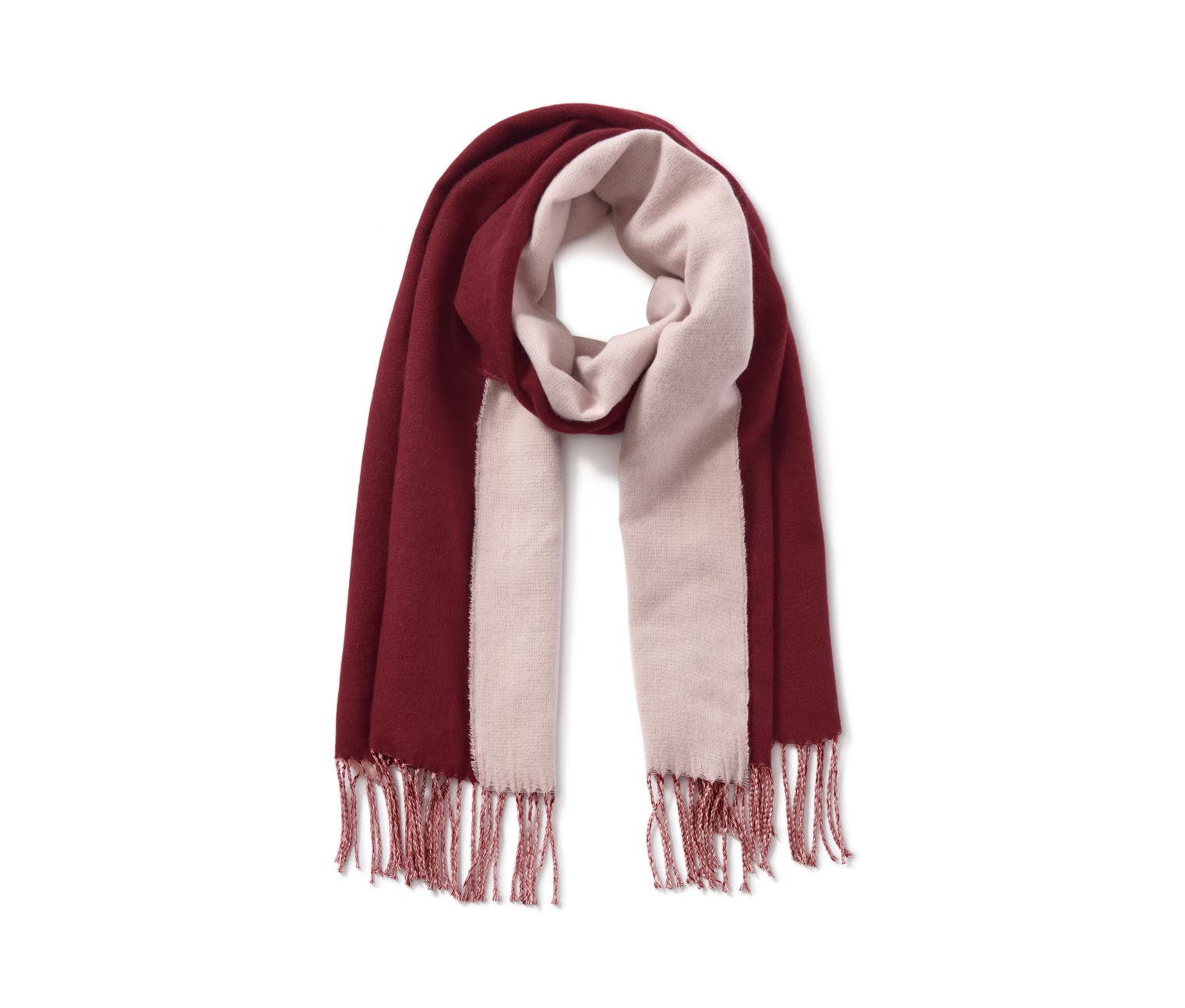 Schal mit Fransen, rot-roséfarben online bestellen bei Tchibo 621550