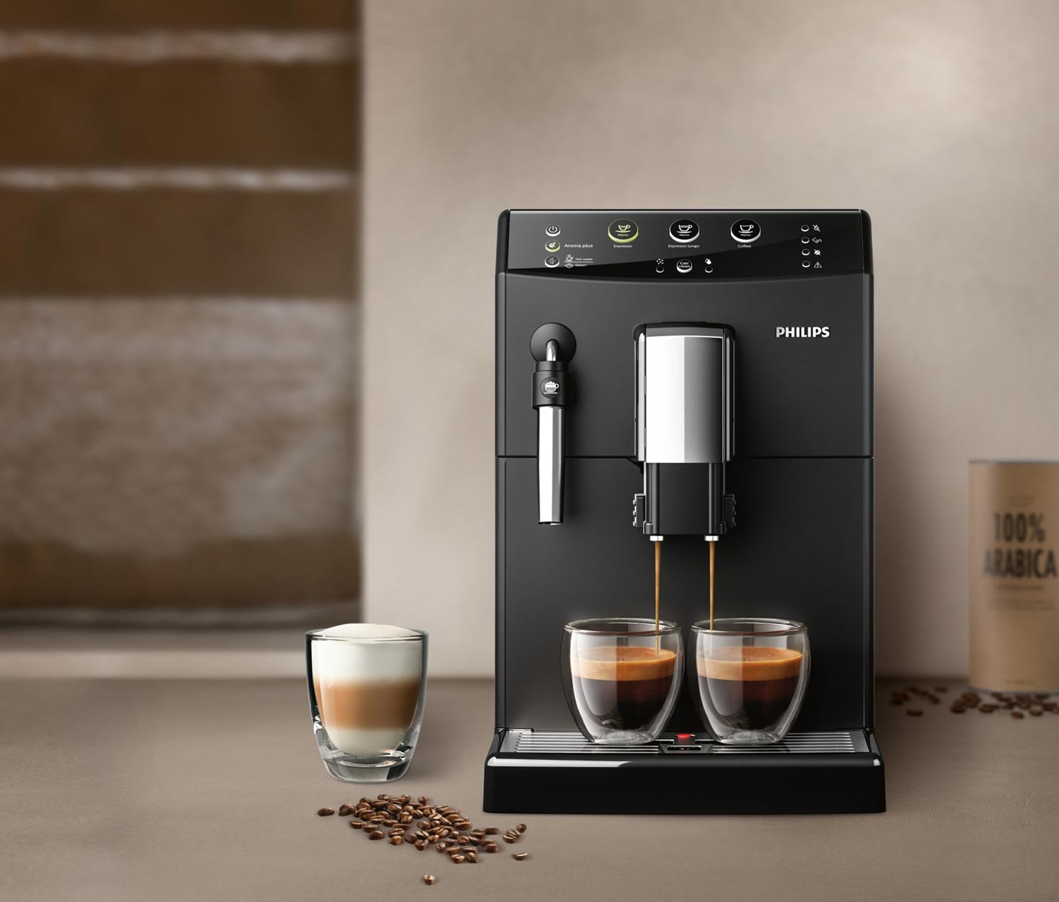 Philips HD8827/01 3000 Serie Kaffeevollautomat, schwarz (inkl.  Gratis-Kaffee) online bestellen bei Tchibo 486231