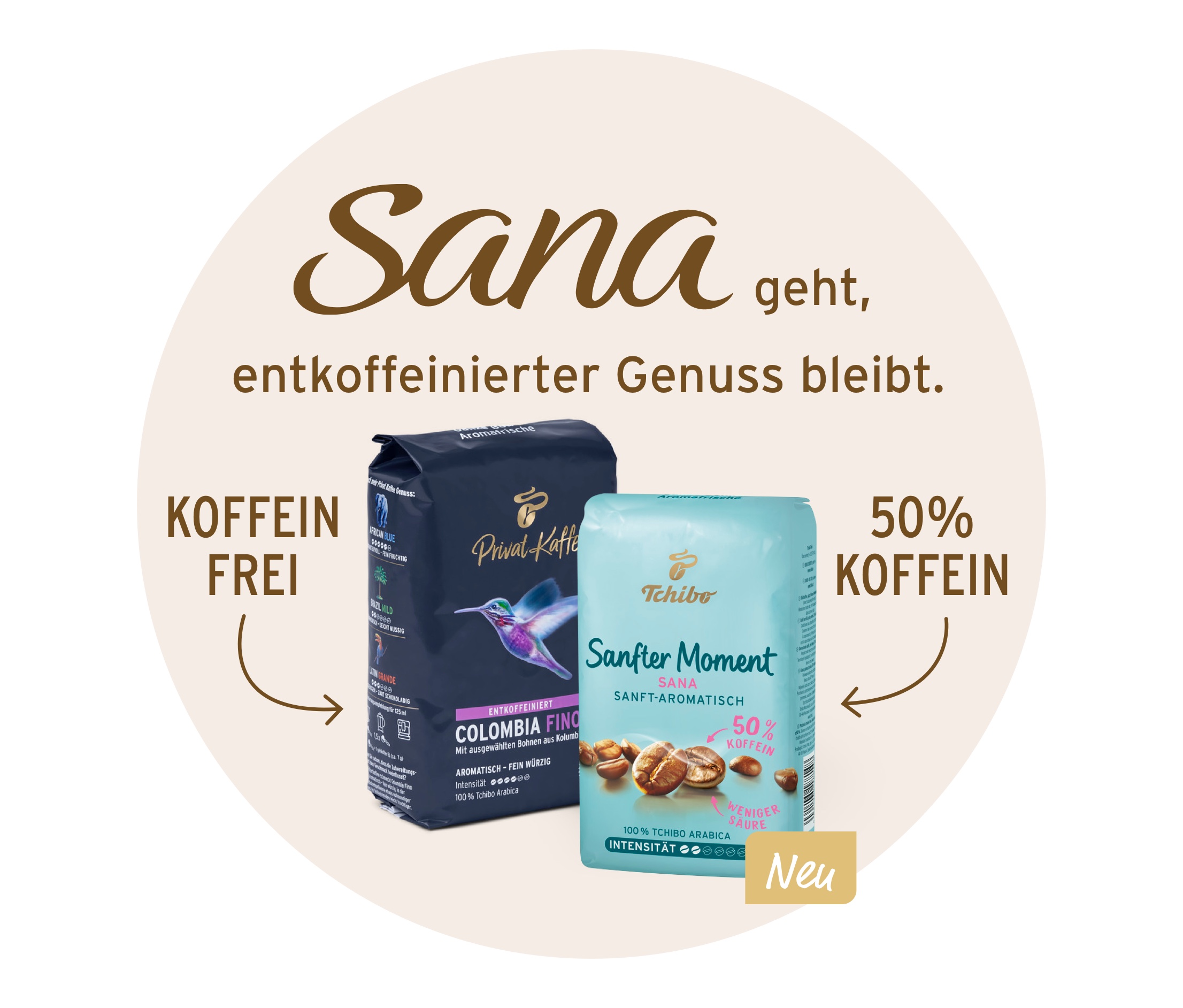 Sana (entkoffeiniert) - 500 g Ganze Bohne online bestellen bei Tchibo 8155