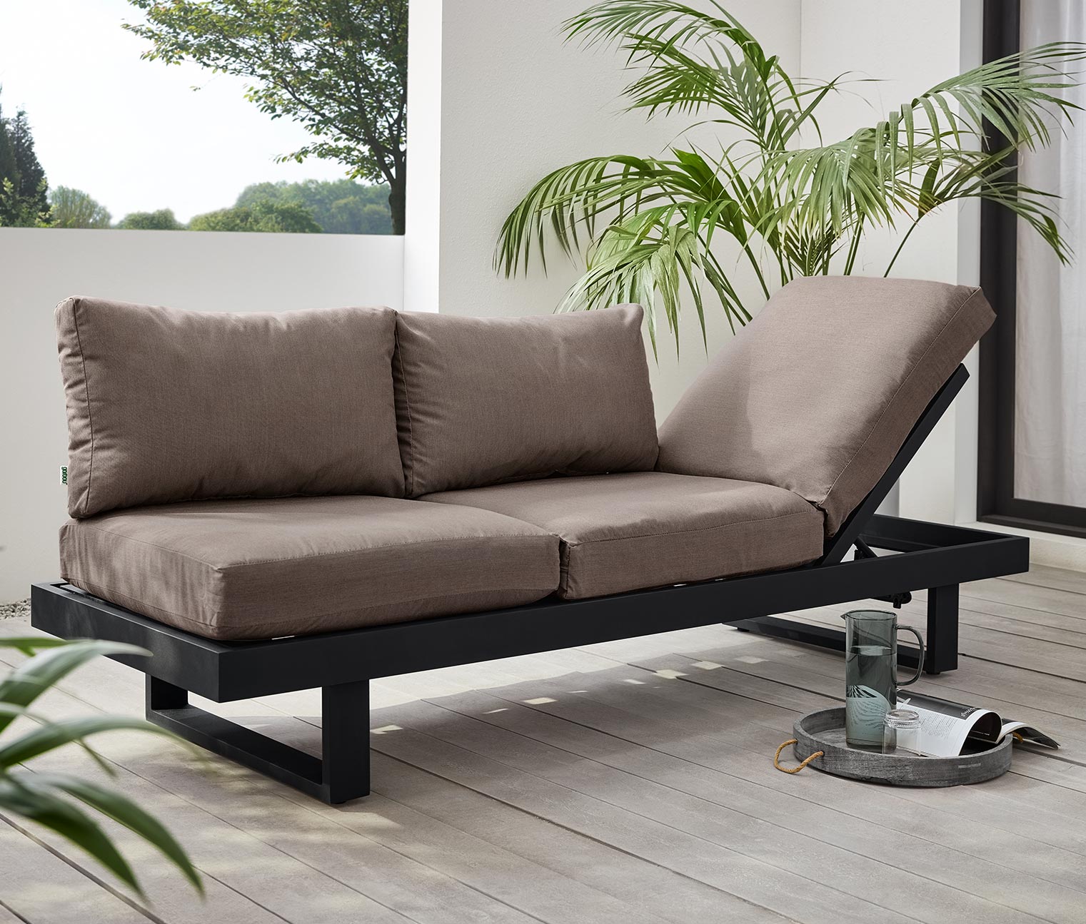 Premium-2-in-1-Sofa-Liege mit Sunbrella®-Stoff, 658946 bestellen bei online taupe Tchibo