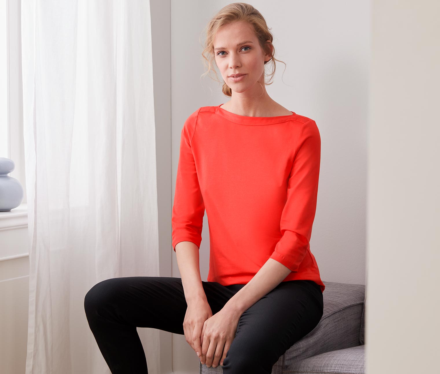 Shirt mit 3/4-Arm, 621098 orange-rot bei bestellen Tchibo online
