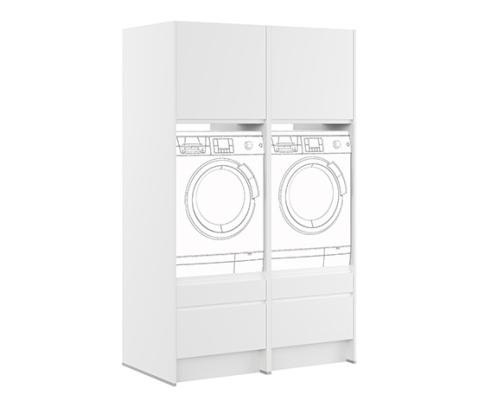 Modulschrank für Waschmaschine und Trockner, weiß online bestellen bei  Tchibo 665013