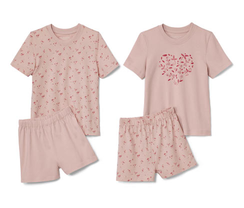 Tchibo 2 Kleinkind-Pyjamas - Rosa - Kinder - Gr.: 110/116