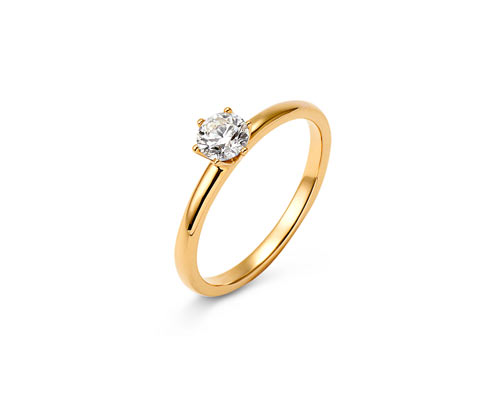 Tchibo 585 Gold-Ring mit Brillant - Gr.: 17