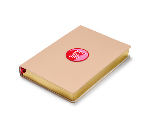 Tchibo Notizbuch mit Textilpatch - Beige