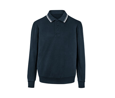 Tchibo Sweatshirt mit Polokragen - Dunkelblau - Gr.: XL